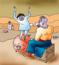 Девочка на сале (пародия на картину Пикассо).