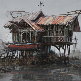 Заброшенная мастерская лодок