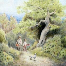 Иллюстрация к рассказу А.Куприна "Белый пудель". Глава 1