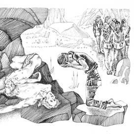 Серия иллюстраций для книги "Паучий замок" глава "Место гибели"