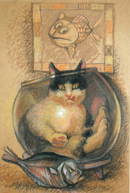 Портрет с рыбками