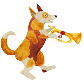 подружка собачки с дудочкой