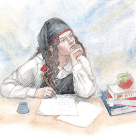 Иллюстрация к повести Луизы Мэй Олкотт "Маленькие женщины замужем"