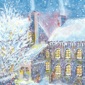 Илюстрация к сказке Г.Х.Андерсена "Снежная Королева"