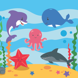 Морские животные (детское ЛОТО)