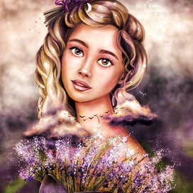 На лавандовом поле