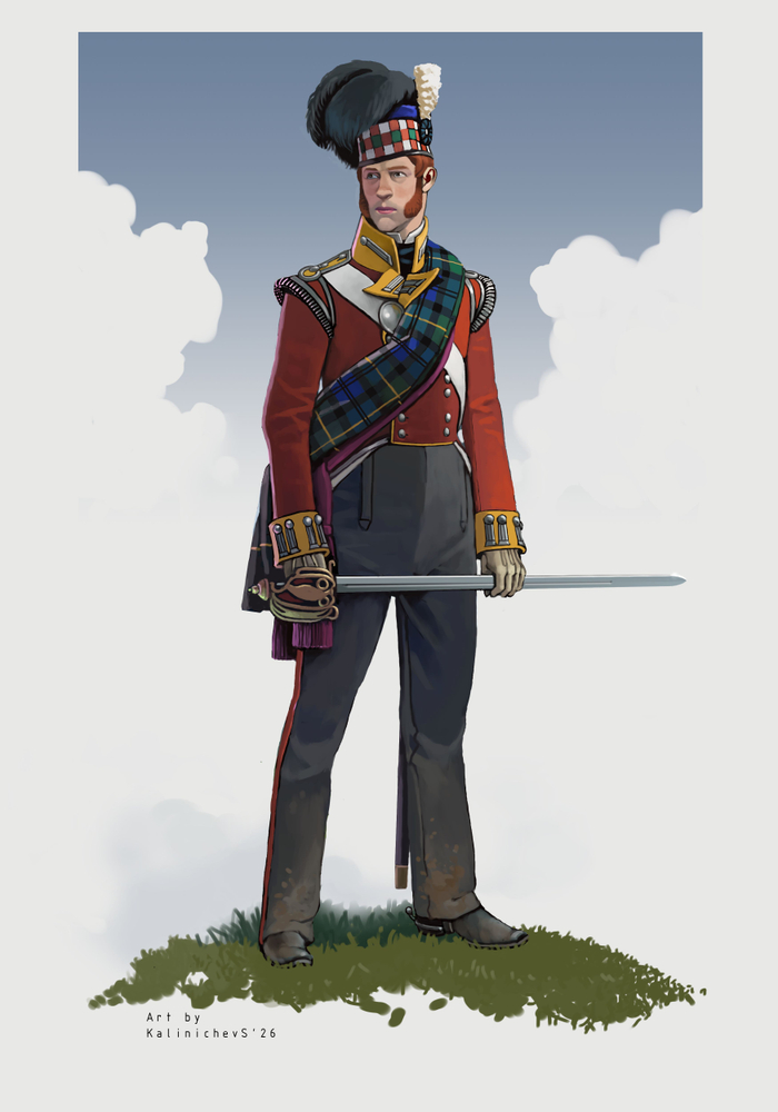 "Gordon Highlanders", Waterloo 1815