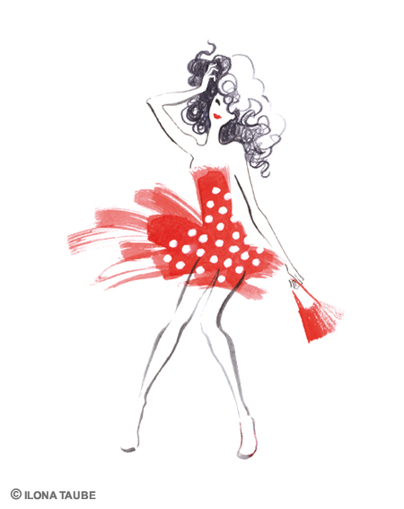 Красный черный белый горошек 1