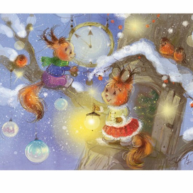 А у Белок уже Новый год)