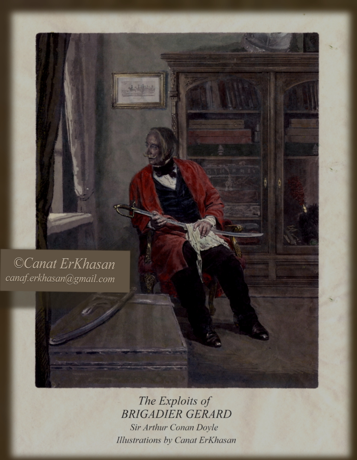Иллюстрация к книге "Подвиги бригадира Жерара" Артур Конан Дойл.