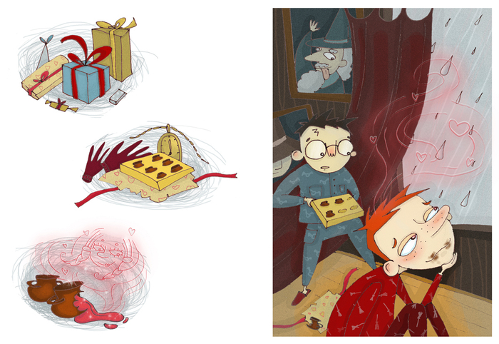 Иллюстрация к книге Джоан Роулинг "Гарри Поттер и Принц-Полукровка"