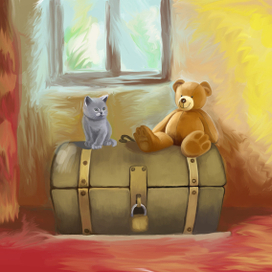 Мишка и кот