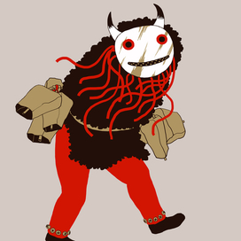 колядующий с колокольчиками