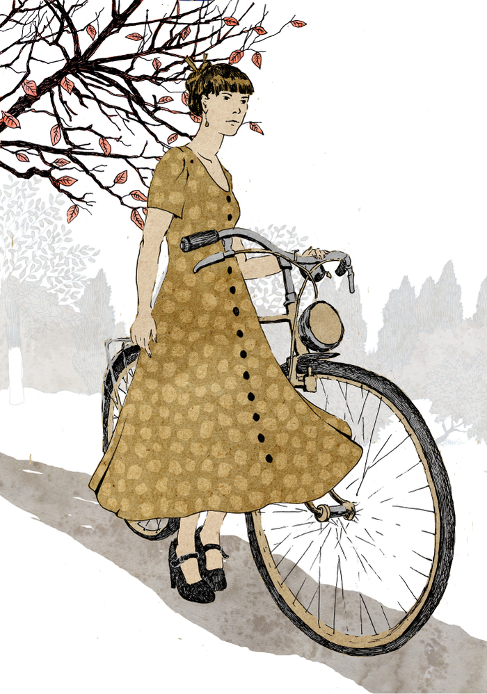 Девушка с велосипедом