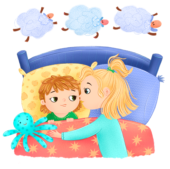 Иллюстрация из книжки "Лисенок и Пося"