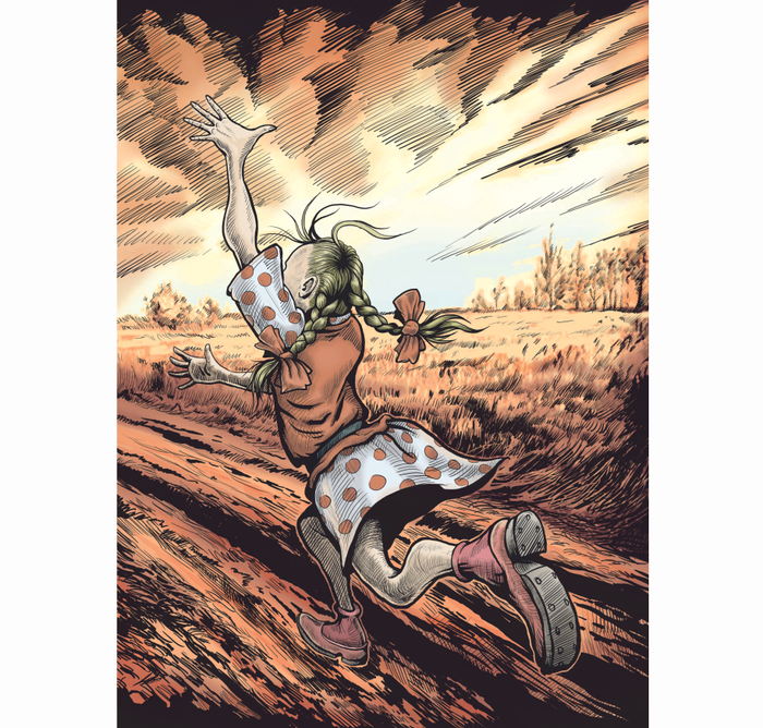 Элли спешить спасать Тотошку цвет