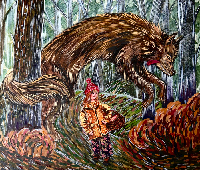 Отправилась Красная Шапочка к бабушке через лес…