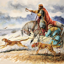 С гепардами.