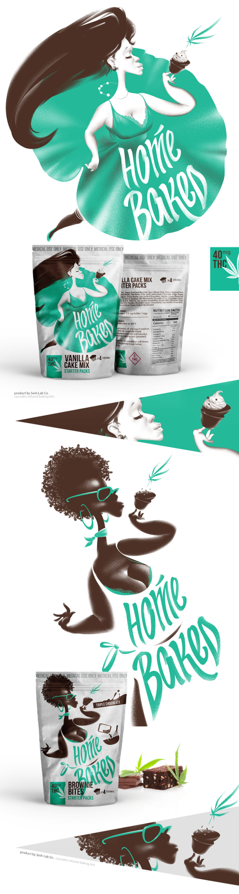 HOME BAKED package illustration