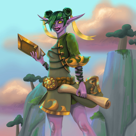 Ночная эльфийка World of Warcraft