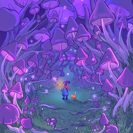 Зачарованный лес грибов