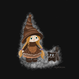 Ведьмочка с котом