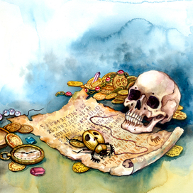 Золотой жук. Эдгар Аллан По. Обложка.