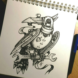 Меха-птичка в дотворке