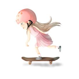 Девочка на скейте 