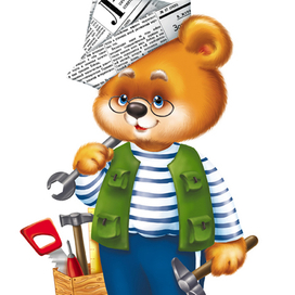 Персонаж на открытку "Дедушке"