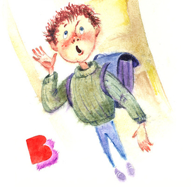 Иллюстрация к "Сказке о летающем ботинке"