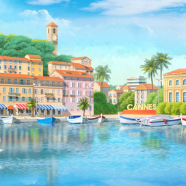 Иллюстрация для игры "Три пики" | Канны.