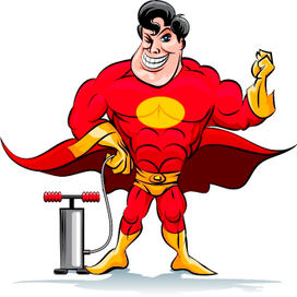 pumping superhero
