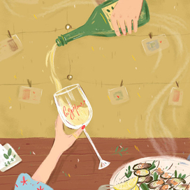 Иллюстрации для гастробара "Сидрерия"