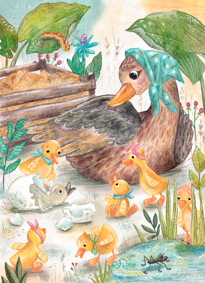 Иллюстрация к сказке "Гадкий утенок"