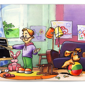 Разворот к книжке стихов А. Барто.