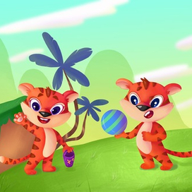 Книжный разворот.Считаем до 5. Цифра 2