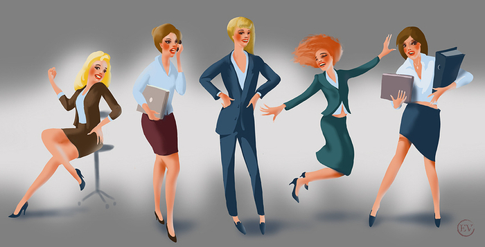 женщина в офисе