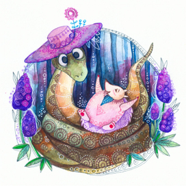 Иллюстрация к сказке Т.Рябинской "Бал для публики лесной"