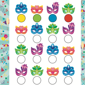 Развивающее задание: повтори цвет круга под маской