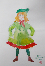 открытка из серии "Девочки"