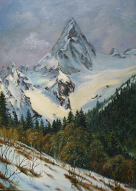 Домбай. Пик Инэ. Снегопад.