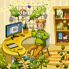 Иллюстрация с авторским персонажем