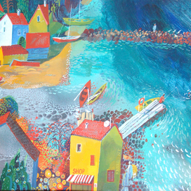 Сны о лете. 2015. картон, темпера. 59х79. В частной коллекции, Екатеринбург.