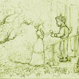  Иллюстрация к стихотворению Беллы Ахмадулиной "Сон (О опрометчивость моя!..)"