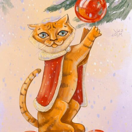 Новогодняя открытка "Тигр 2022"