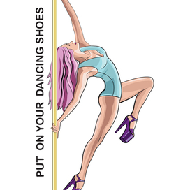 девушка на пилоне