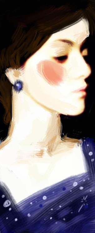 синее платье