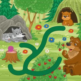 Разворот книжки "Домики, детки"