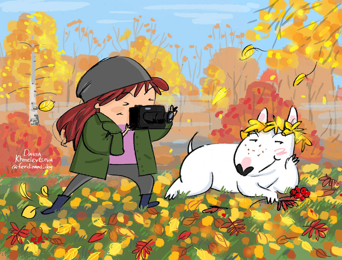 Осенняя фотосессия с собакой